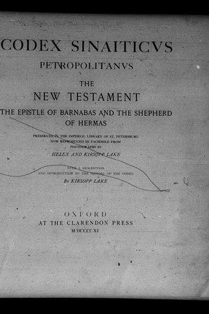Codex-Sinaticus-New Testament